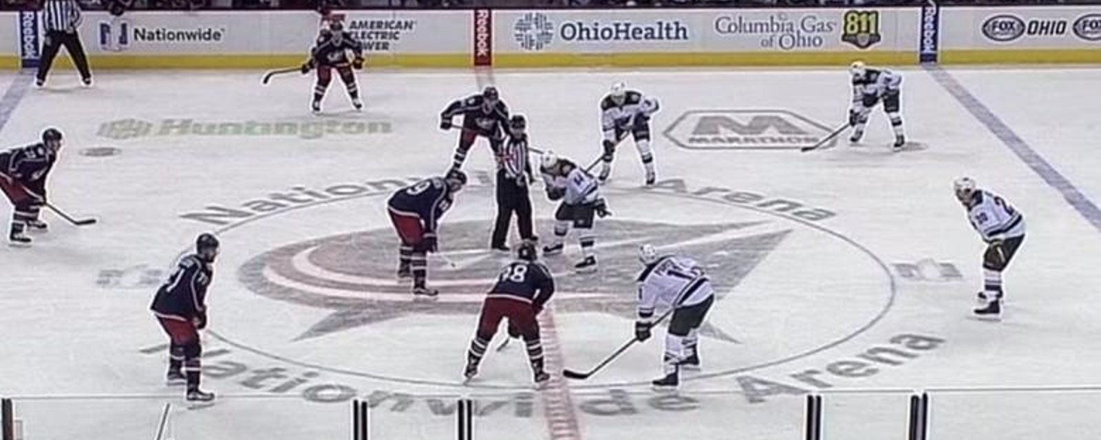 Granlund scores off the face off, in just two seconds, from center ice.