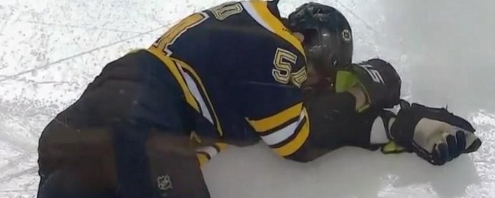 Adam McQuaid knocked out after bad hit from behind. No call.