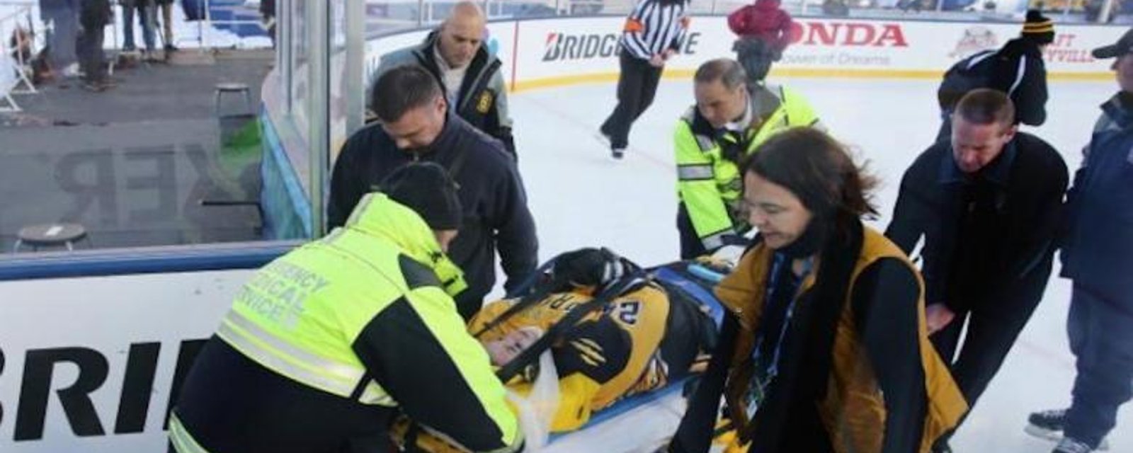 Player suffered spinal cord injury at Winter Classic.