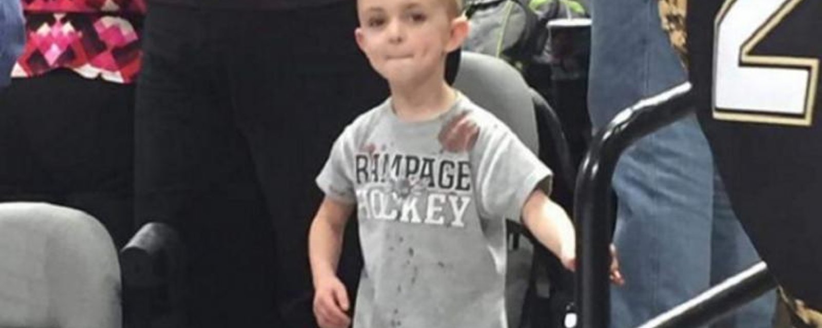 5 year old rushed to ER after being hit by a puck, and responds like a hockey player.