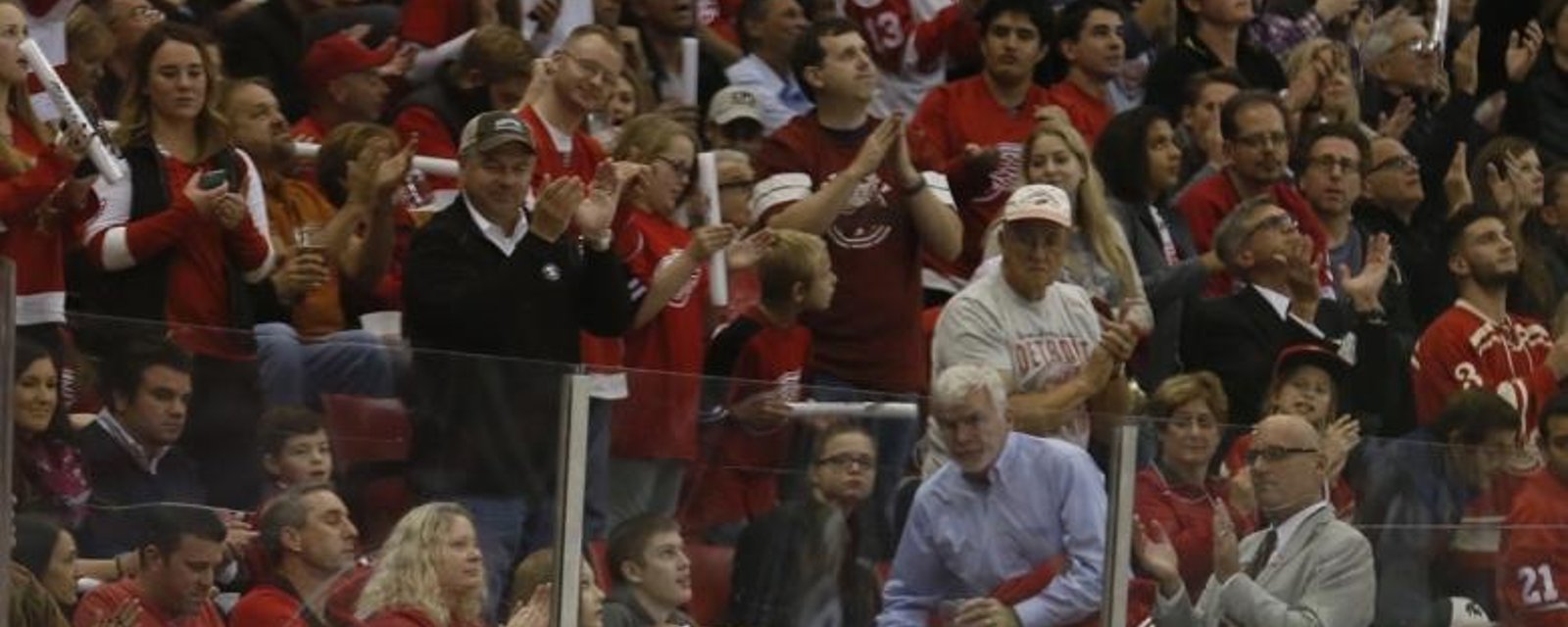 Red Wing and Leaf fans battle with duelling chants this evening.