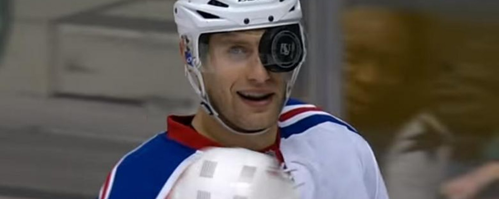 Dan Girardi gets a new and very interesting eye patch.