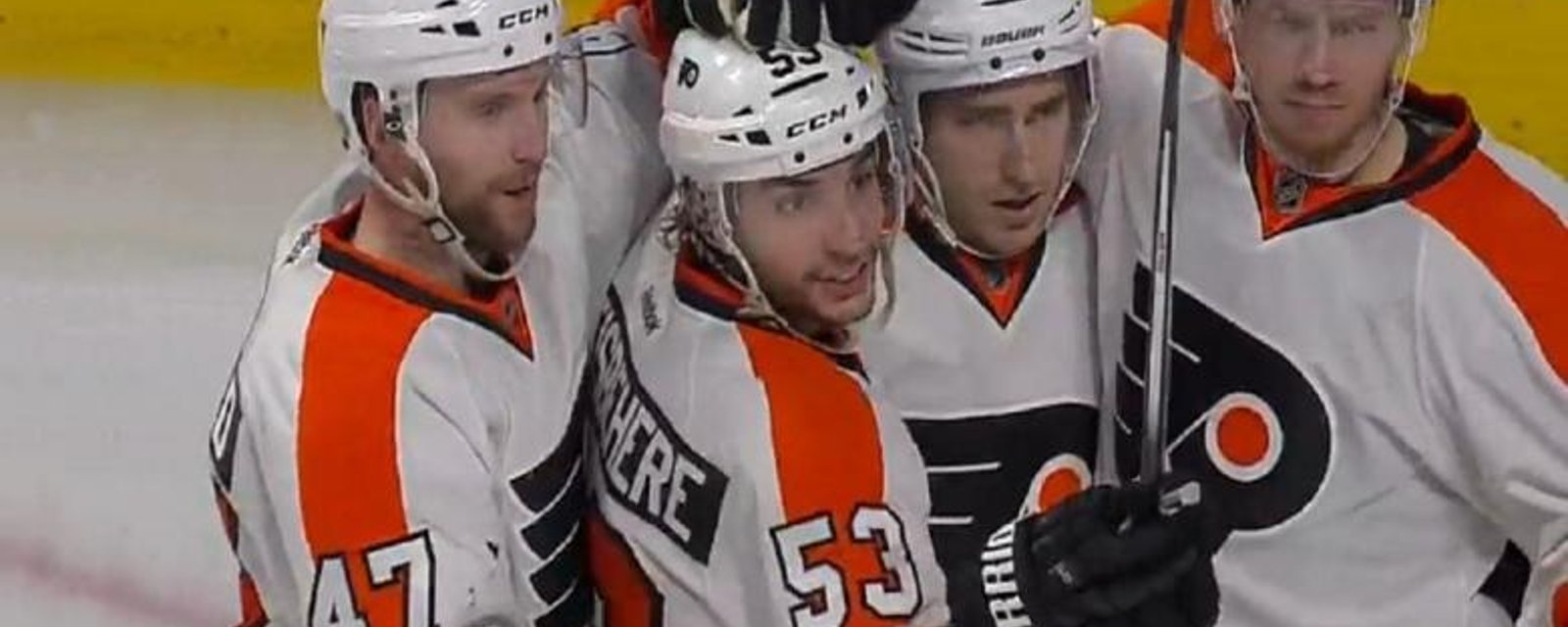 Gostisbehere extends his record point streak with beautiful assist!