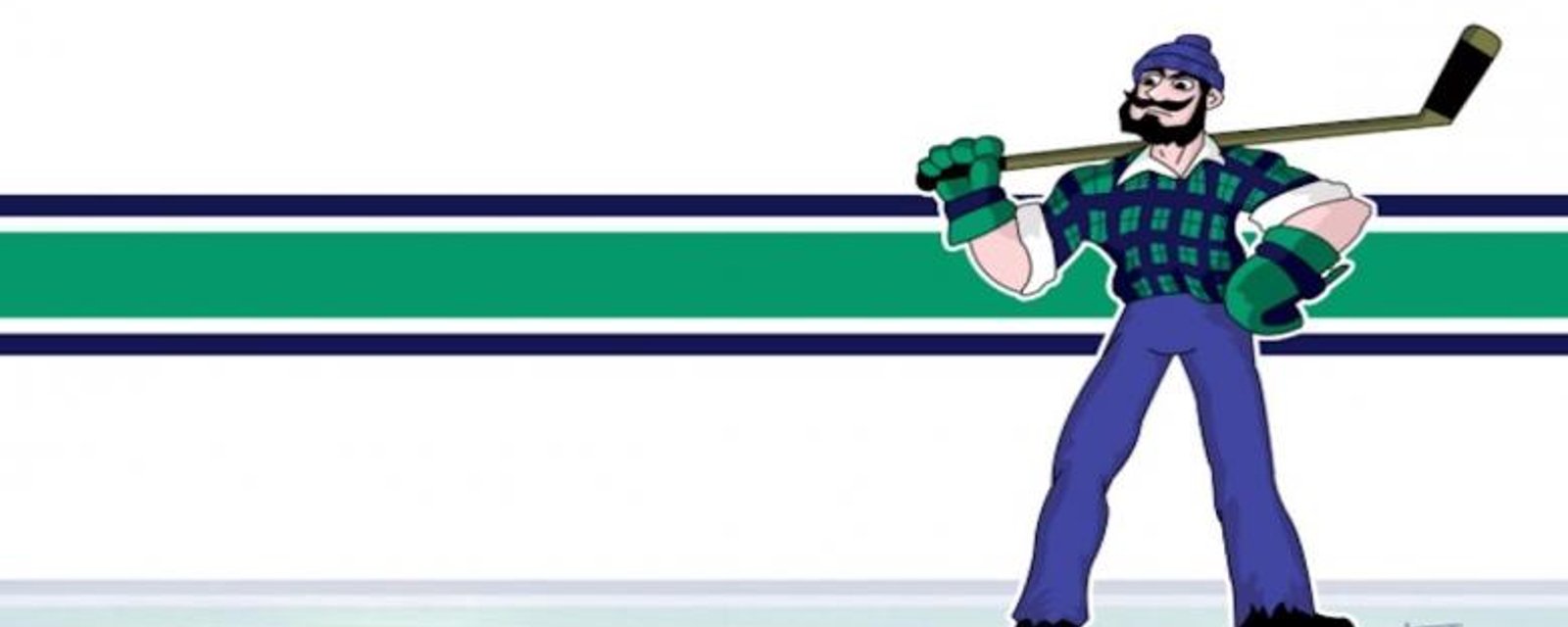 Video: Johnny Canuck receives his retro jersey.