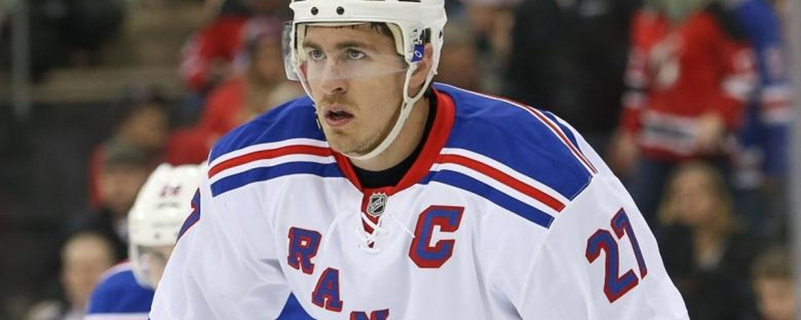 Rangers McDonagh goes down to injury on Monday night.