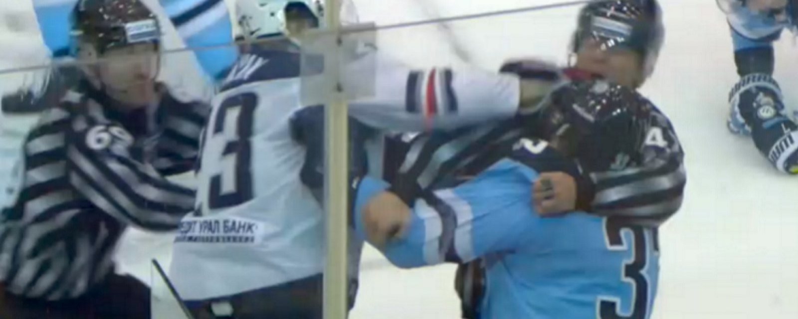 Watch this referee eats a knuckle sandwich in the KHL!