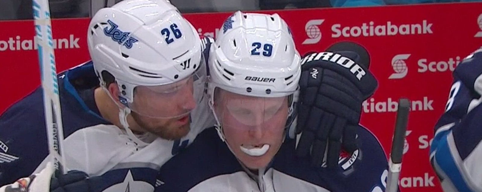 Hugely embarrassing moment from one of the NHL's leading scorers last night.