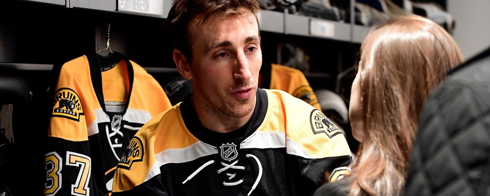 Brad Marchand makes Sidney Crosby bleed.