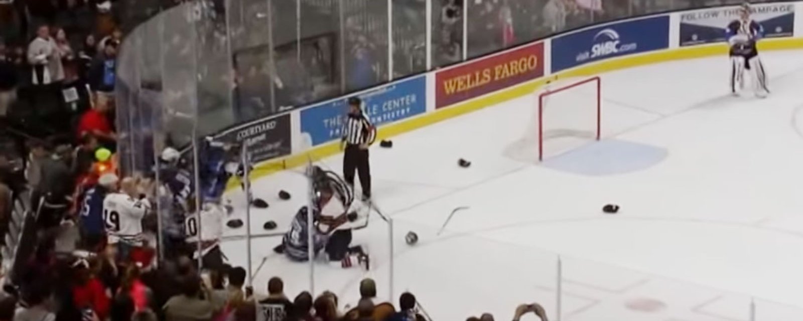 Video: Full-on line brawl in the AHL!