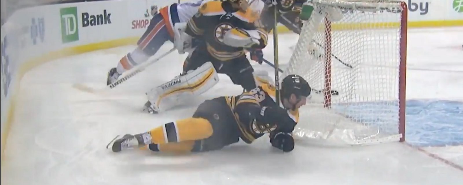 Big mistake from Brand Marchand costs Boston an early goal.