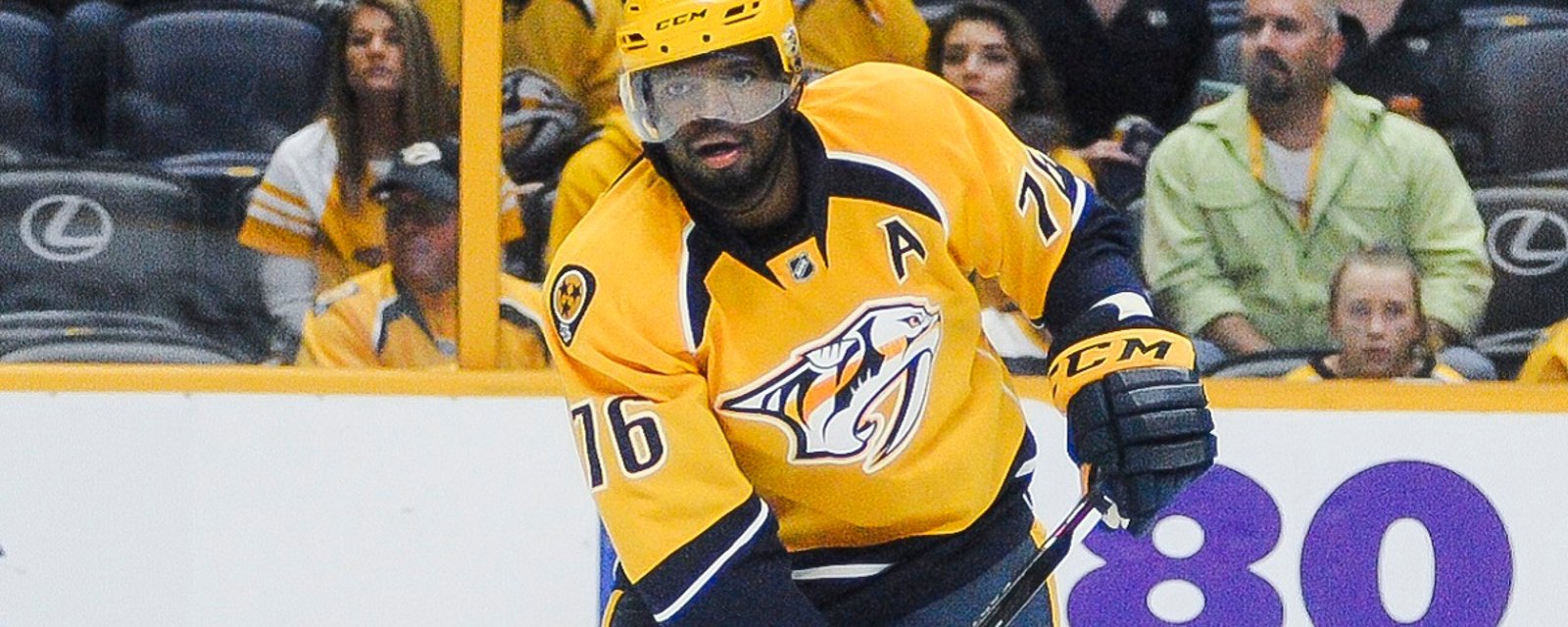 Second straight day of bad news for Subban and the Predators.