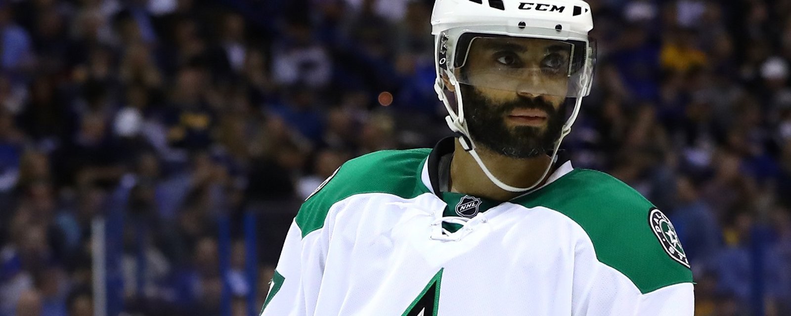 Report: Stars' defenseman out after re-aggravating injury.
