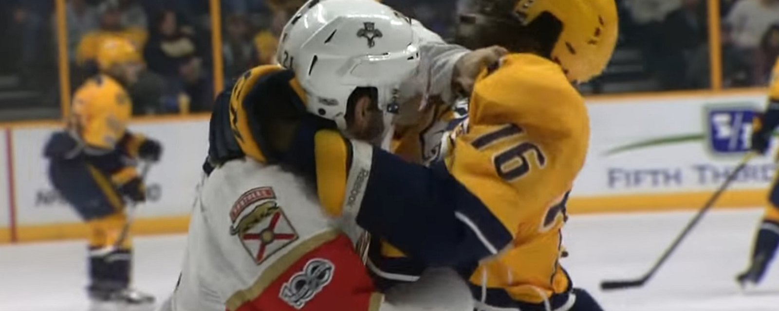 Video: P.K. Subban appears to punch referee who tries to break up the fight.
