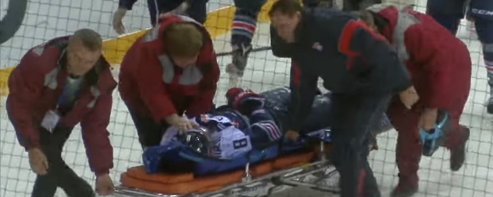 Former first round pick suffers horrific neck and spine injury after brutal on-ice accident.