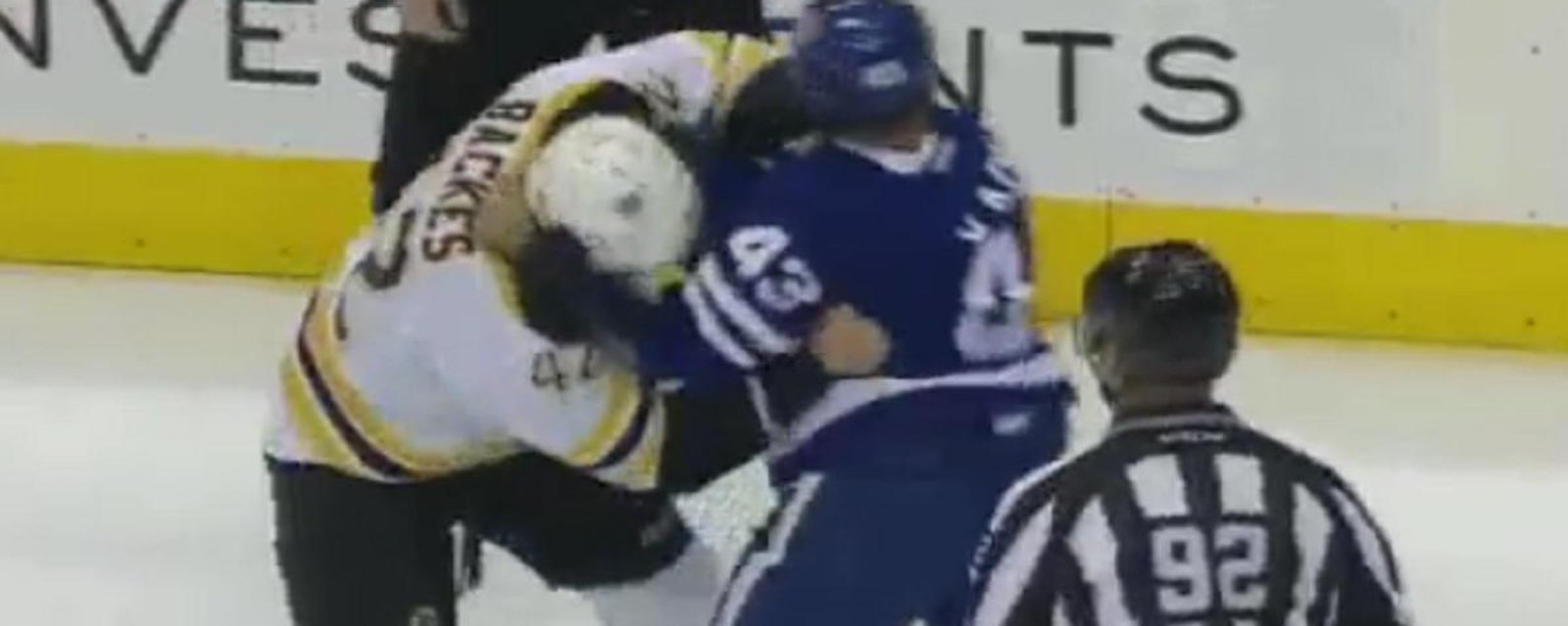Watch: Kadri and Backes drop the gloves