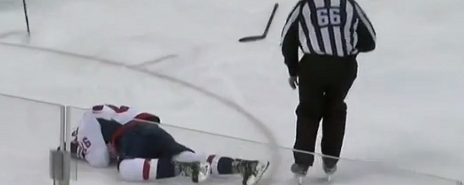 NHL forward loses a part of his ear on this play.