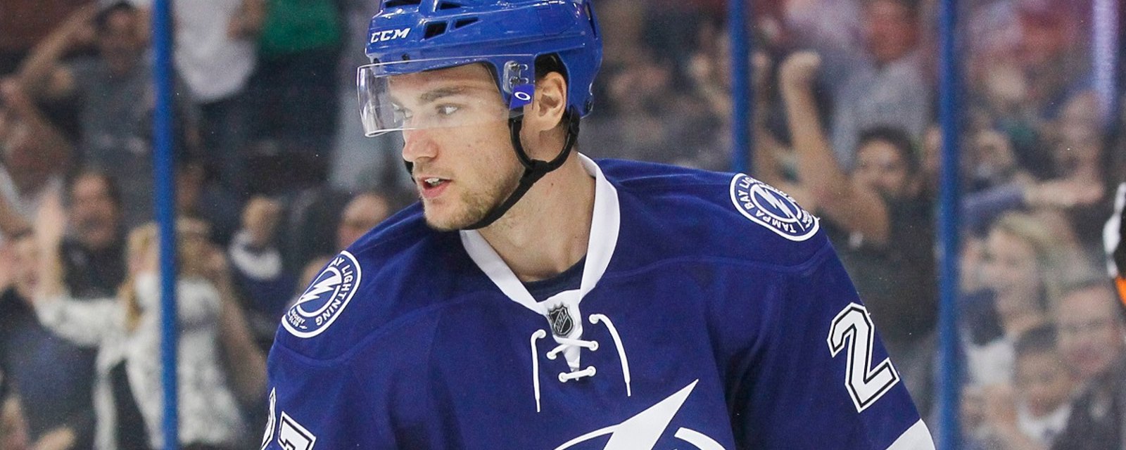Report: Jonathan Drouin appears to have significant injury after taking huge hit.