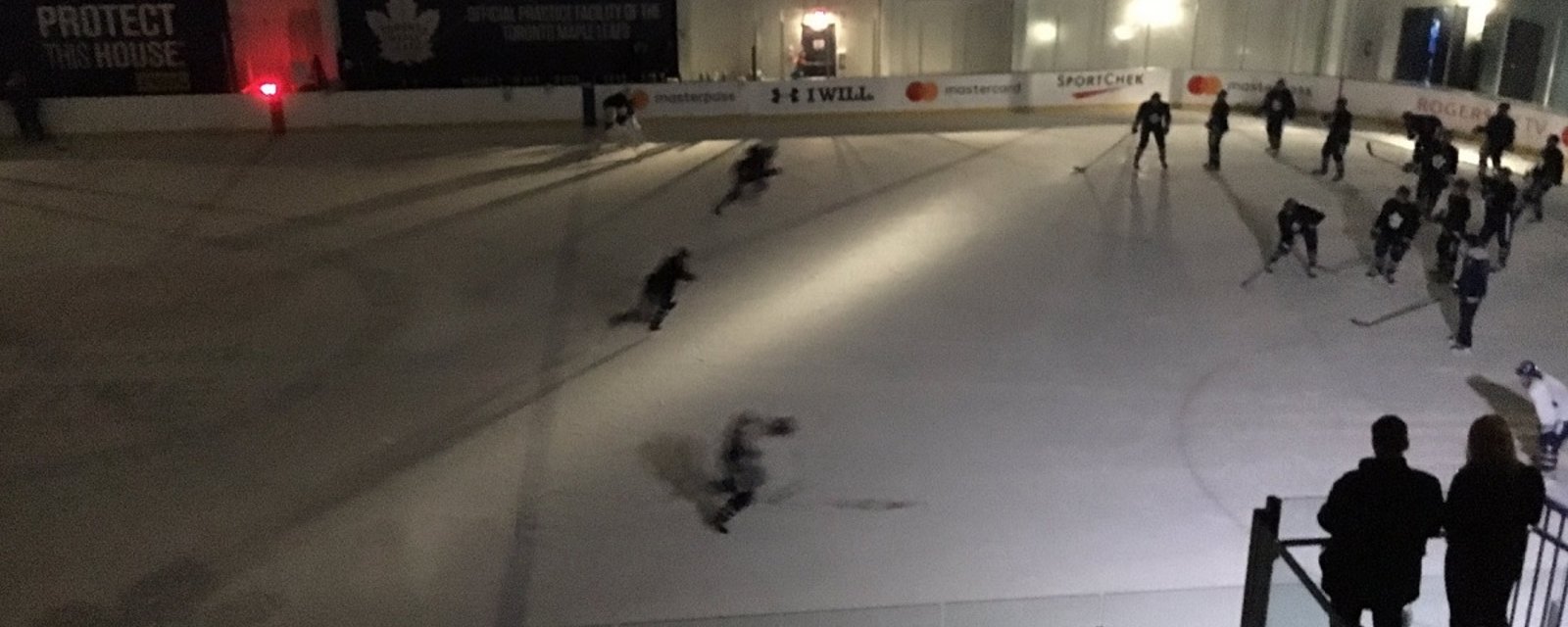 Video: Lights go out at Leafs practice, but Babcock cuts his players no slack!