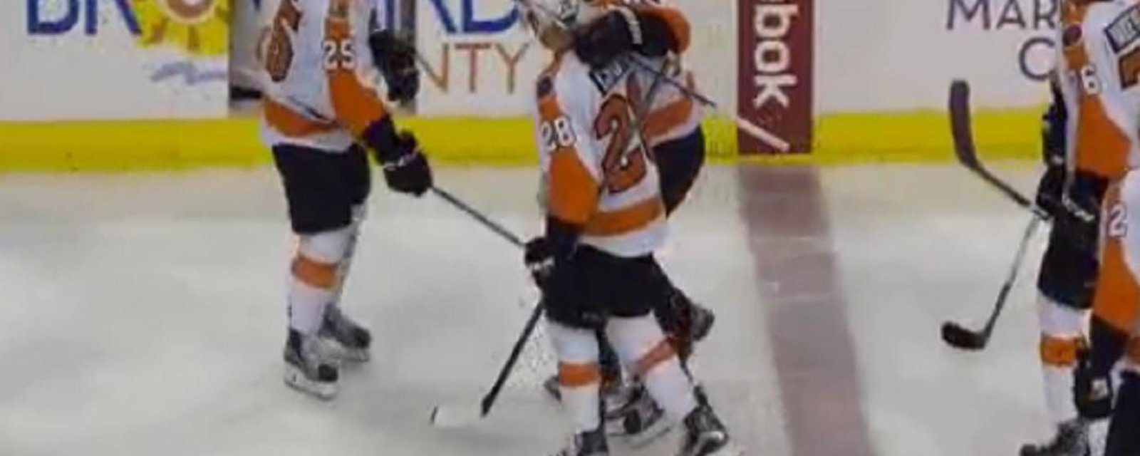 Flyers forward goes down with an injury