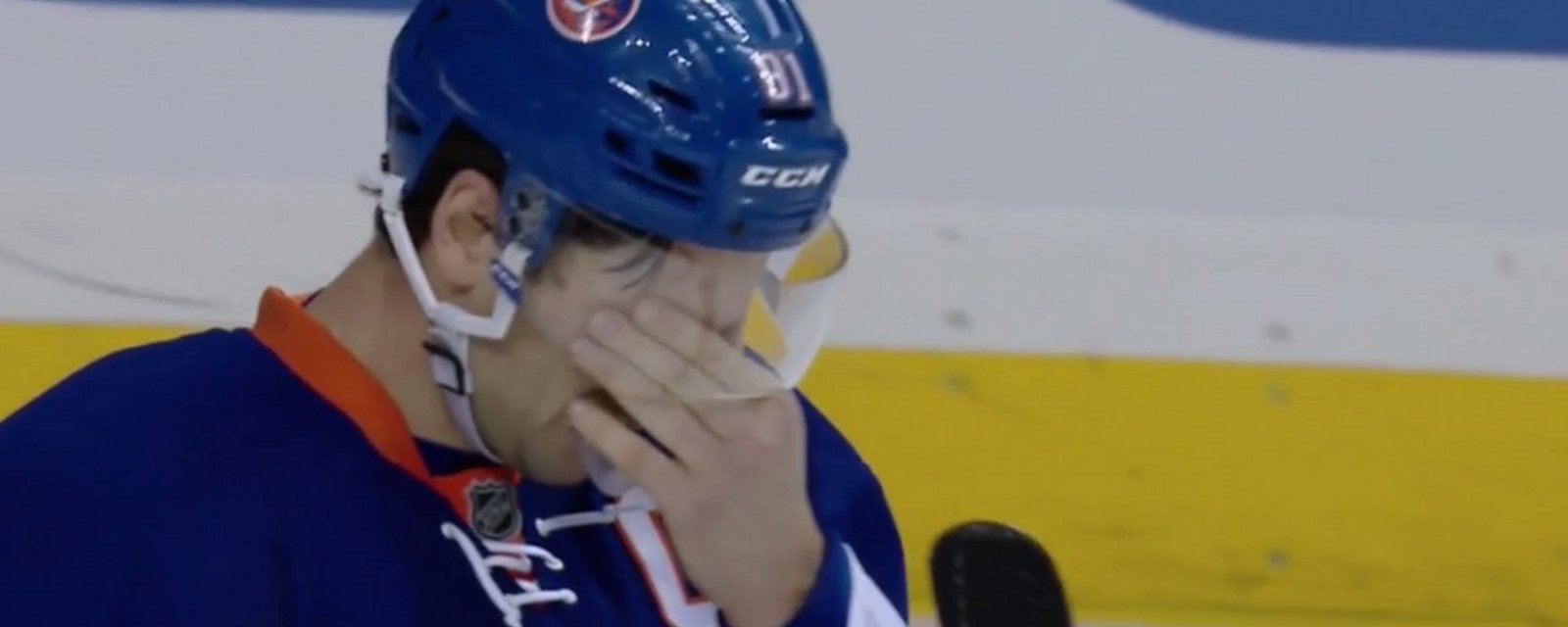 John Tavares can't believe his own eyes after being absolutely robbed on Wednesday night!