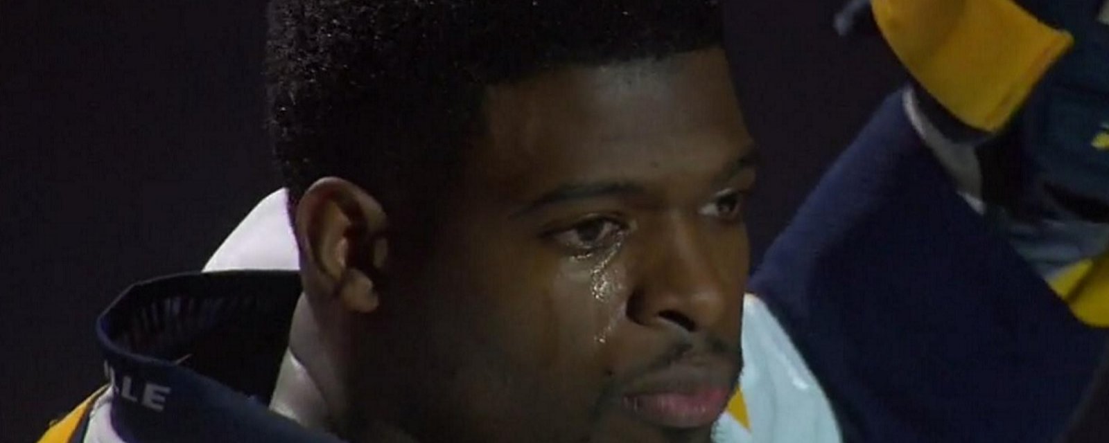 Must see: Subban salutes a roaring Montreal crowd with tears pouring down his face.