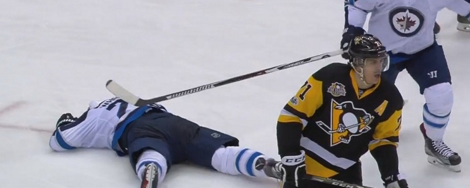 Penguins send Jets a message before what is expected to be a bloody rematch.