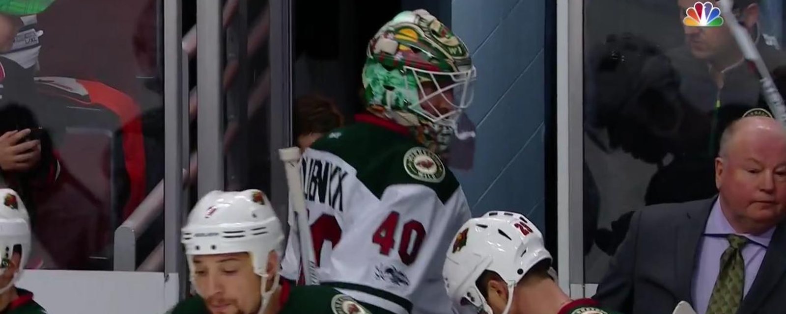Misunderstanding about Dubnyk's exit had people scratching their heads. 
