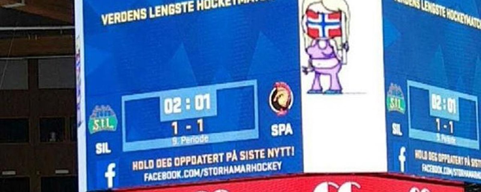 Record breaking hockey game happening live in Norway! 