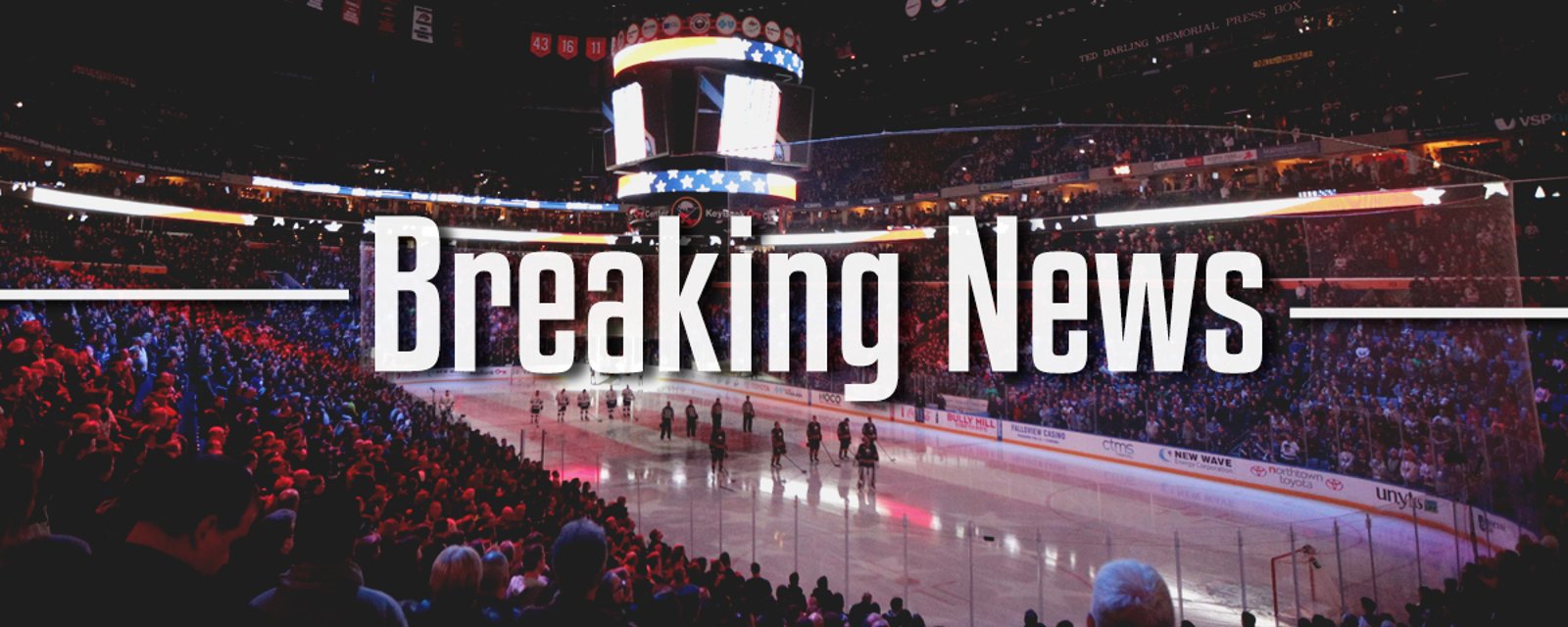 Breaking: One NHL game scheduled tonight will not take place as expected.