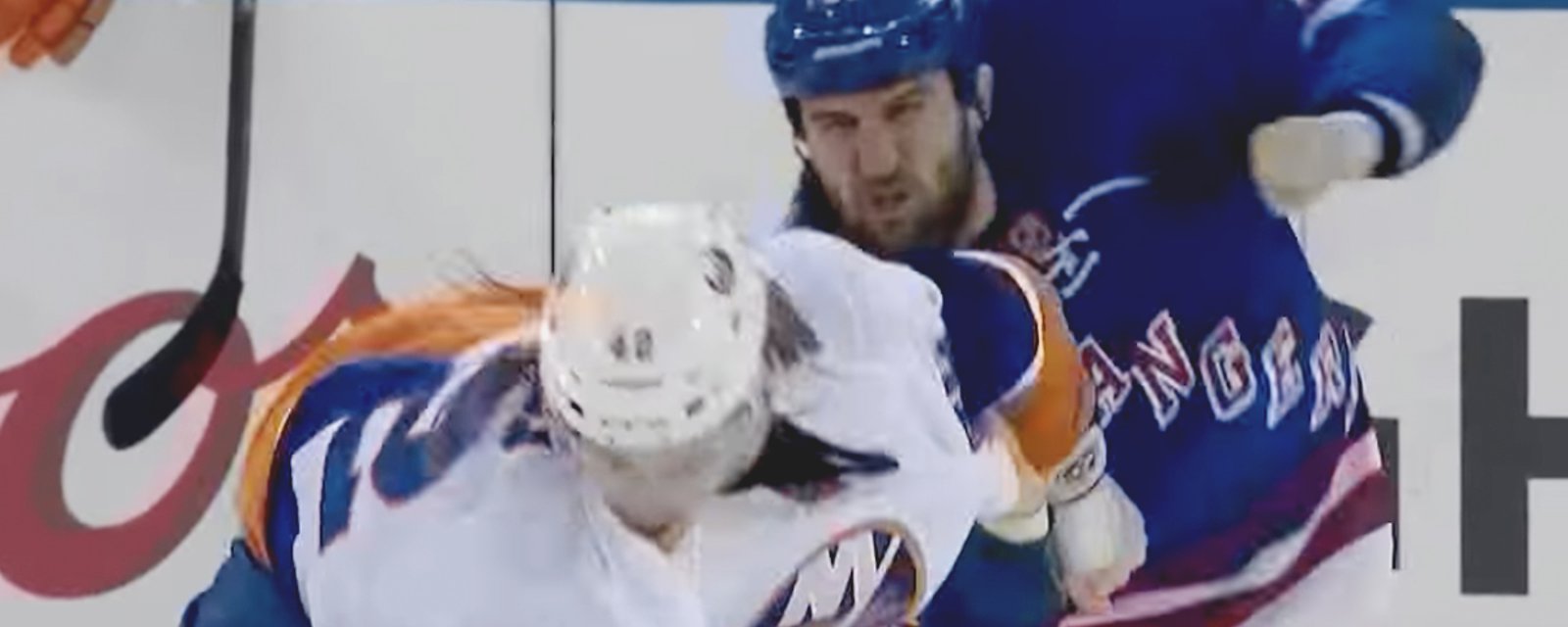 WATCH: Tanner Glass delivering multiple violent punches to Scott Mayfield.
