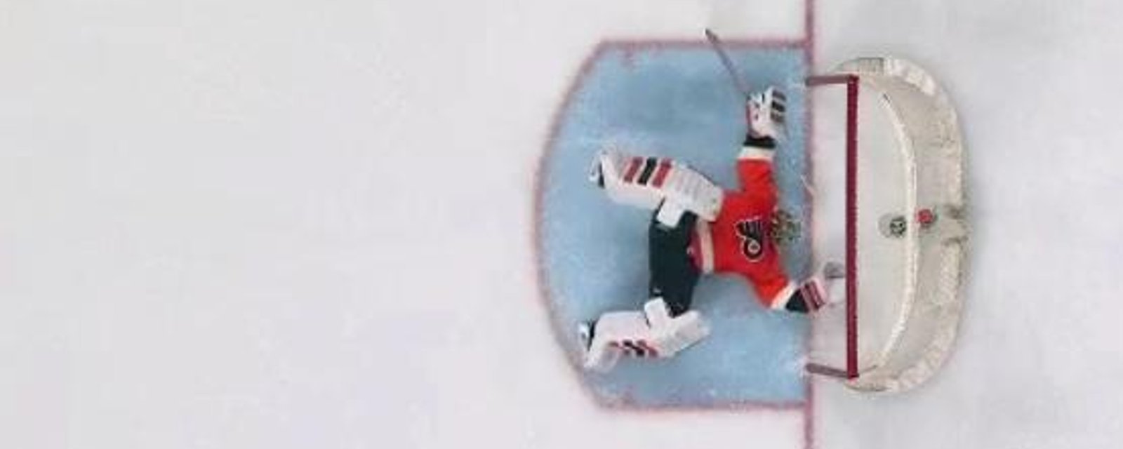 BREAKING : Flyers goalie collapses, stretchered off the ice. 