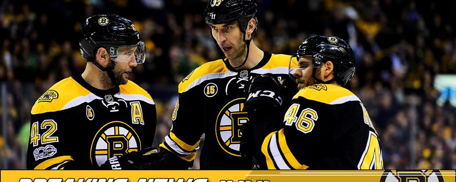 Bruins suffer a huge loss for the first round of the playoffs.