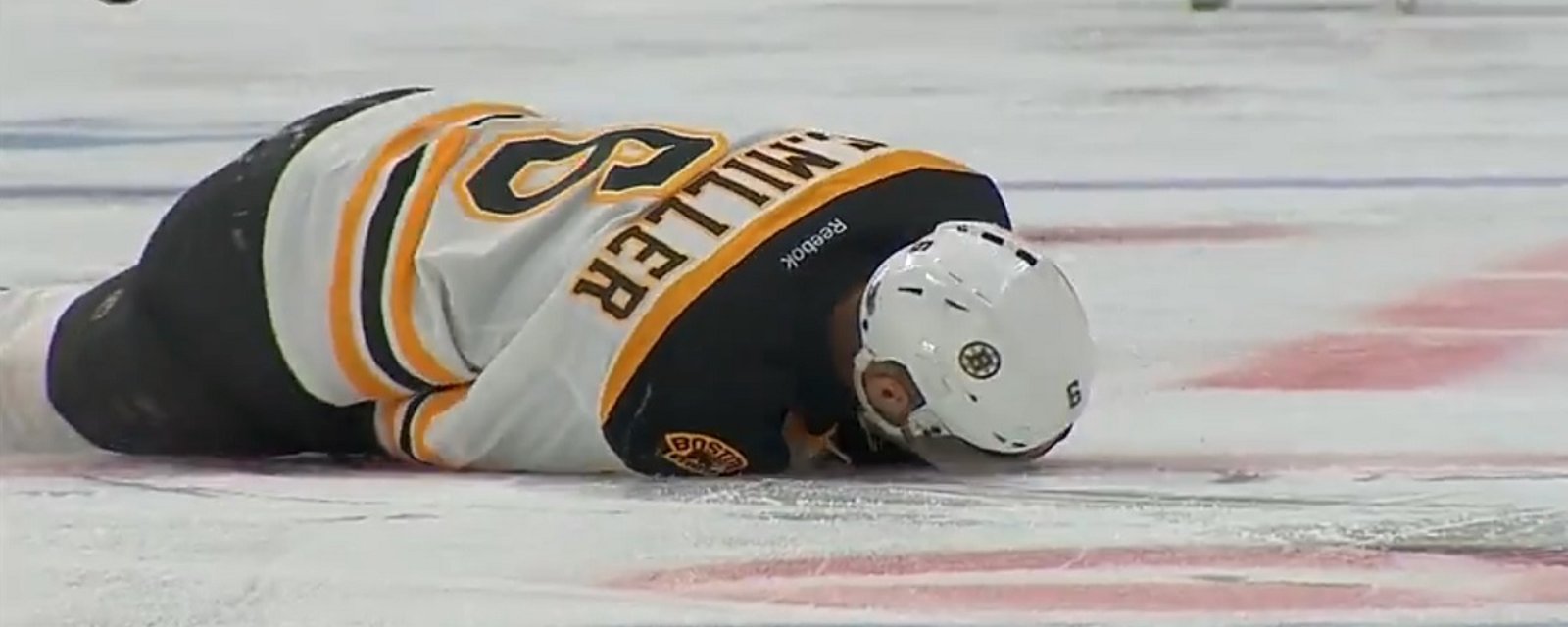 Breaking: Bruins appear to have lost another defenseman in early playoff injury. 