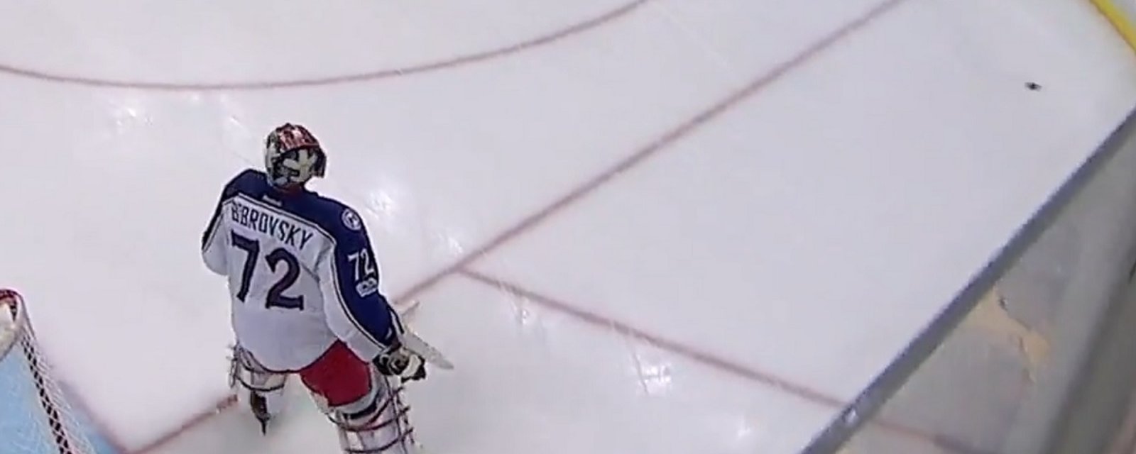 HUGE mistake from Bobrovsky gives Crosby his 50th career playoff goal.