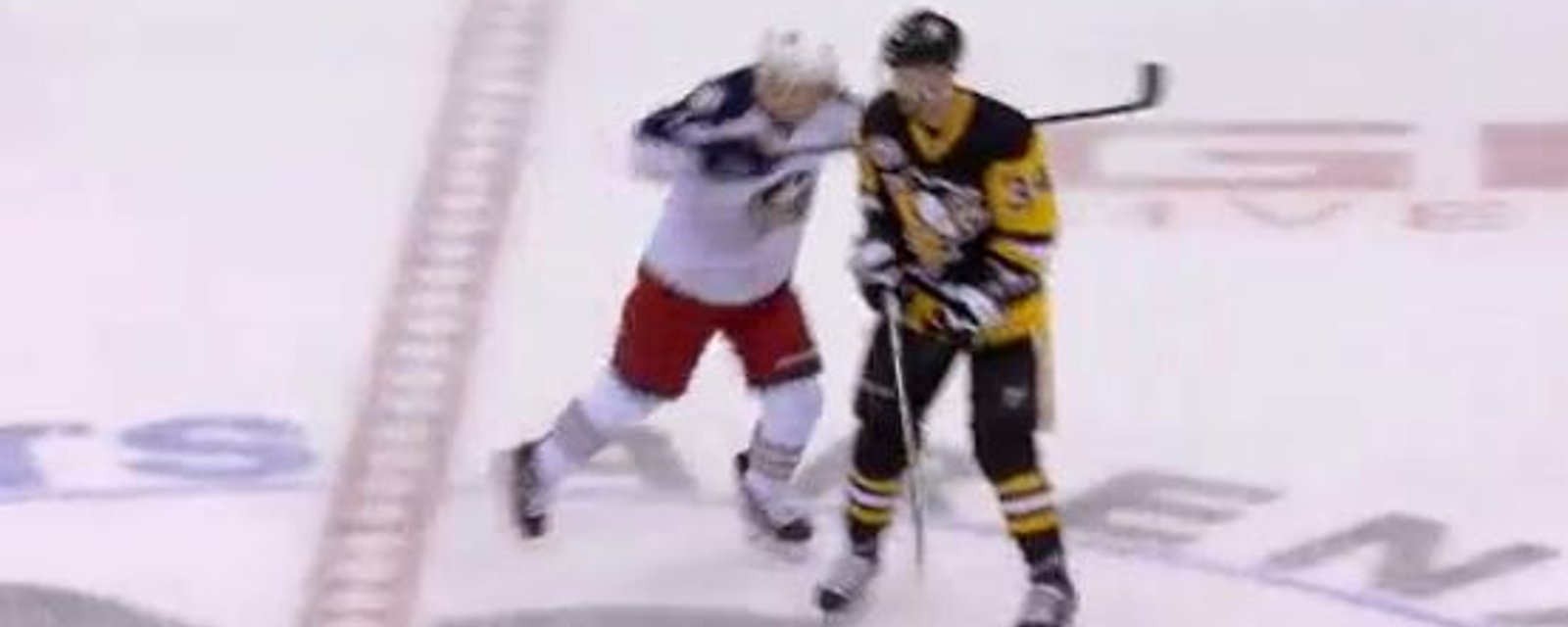 Calvert with the disgusting cross-checking sequence. 