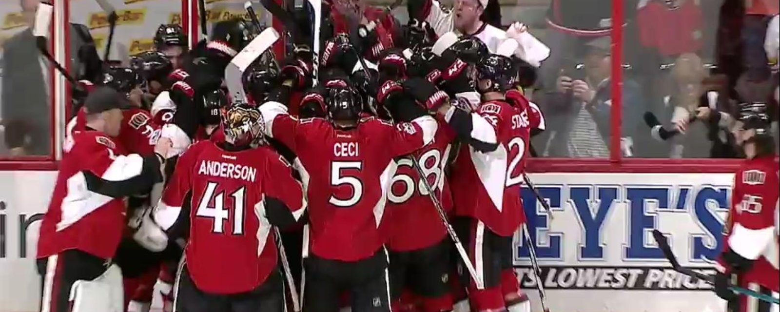 Ottawa wins it dramatically in overtime! 