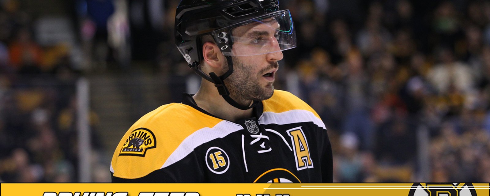 Patrice Bergeron acknowledged by the NHL as a nominee for a prestigious award.