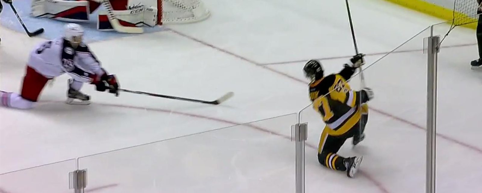Crosby with the insane goal on an impossible angle. 