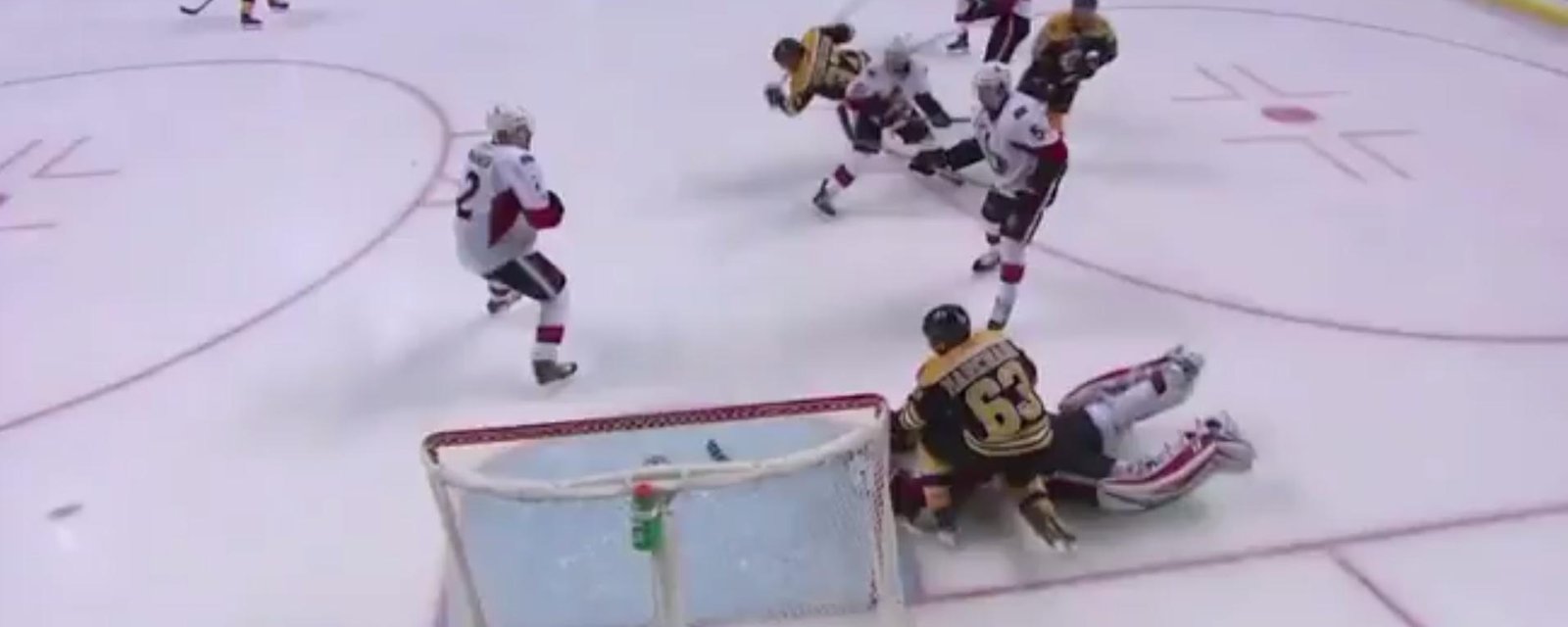 Brad Marchand went for the cheap shot in tight game. 