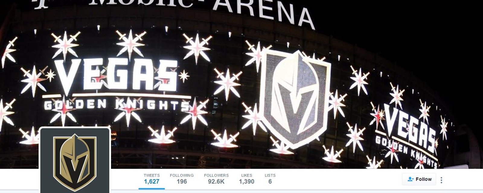 Vegas Golden Knights' Twitter account already killing it! 