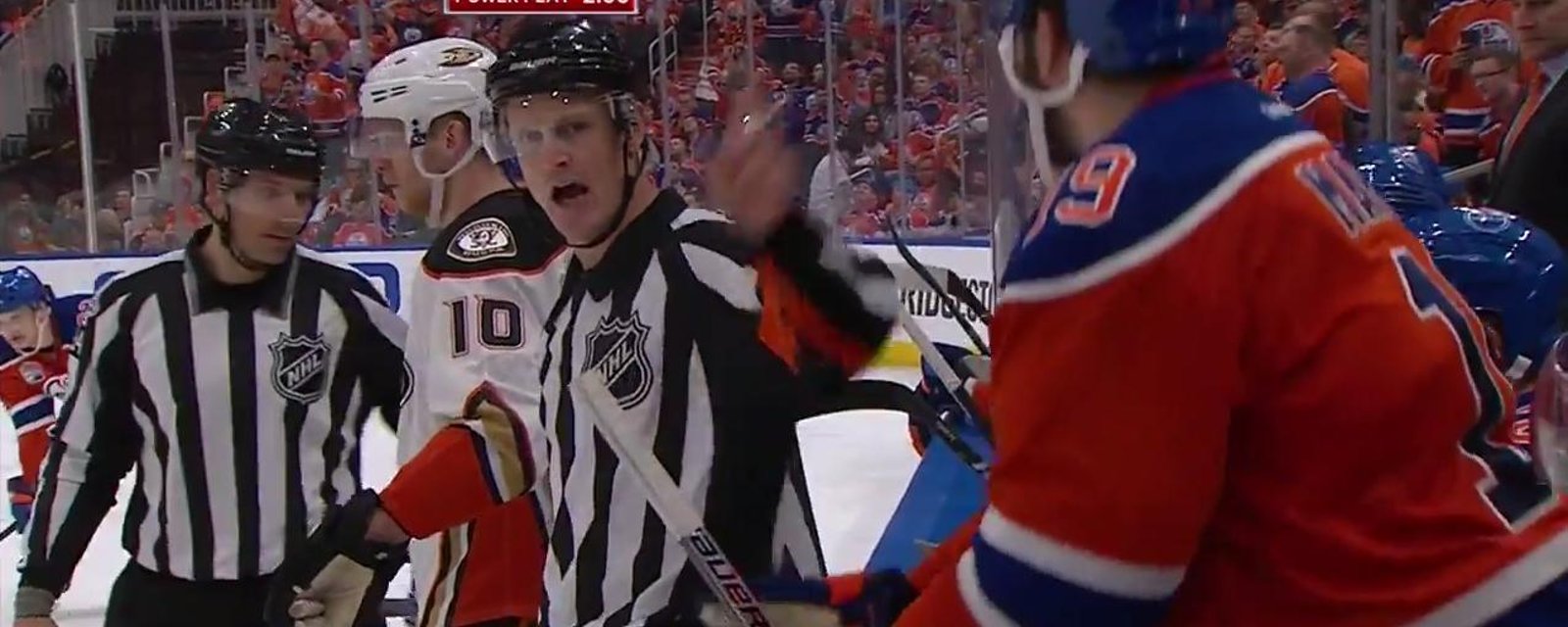 Corey Perry kicked out of game for.. nothing? 