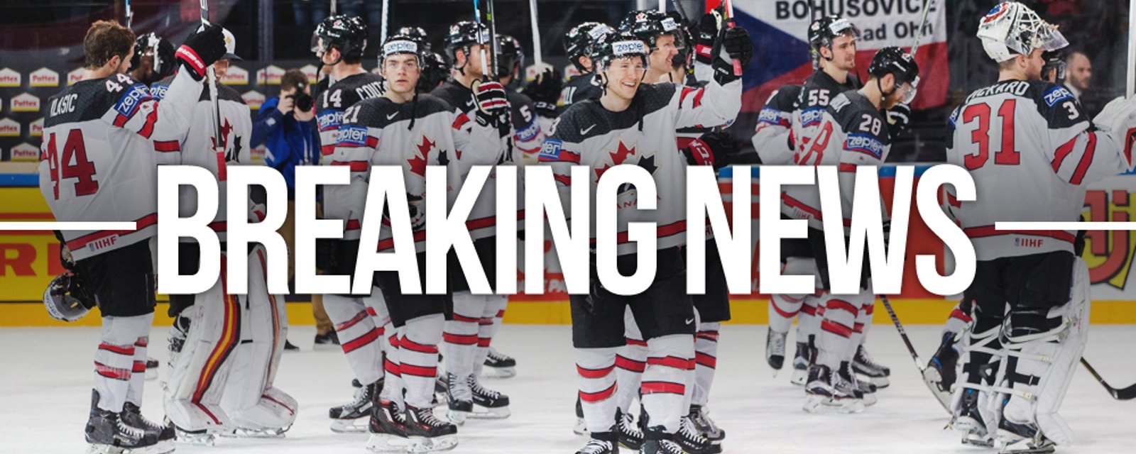 NHL star defenseman out for the remainder of the WHC after cutting his leg while wrestling.