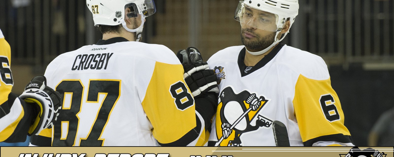 MAJOR injury could put pressure on the Penguins come game 1.