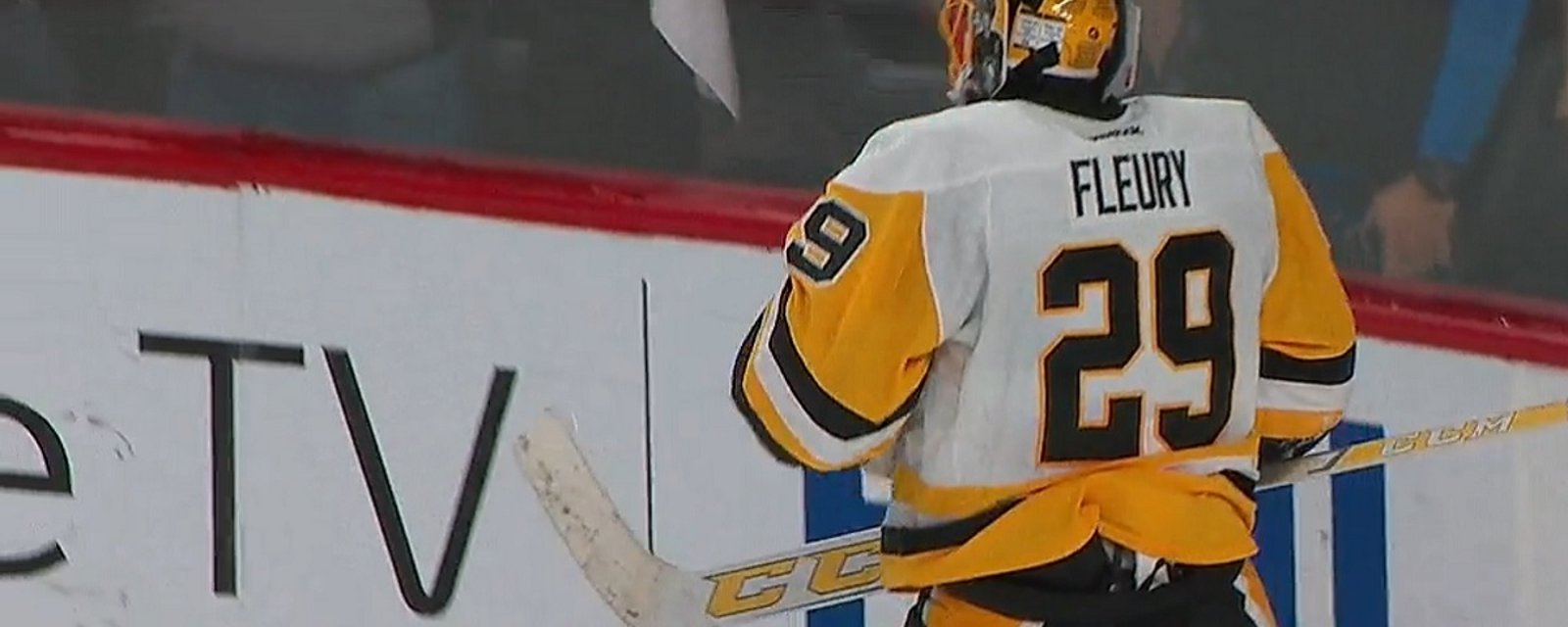 Breaking: Marc-Andre Fleury yanked after giving up four early goals!
