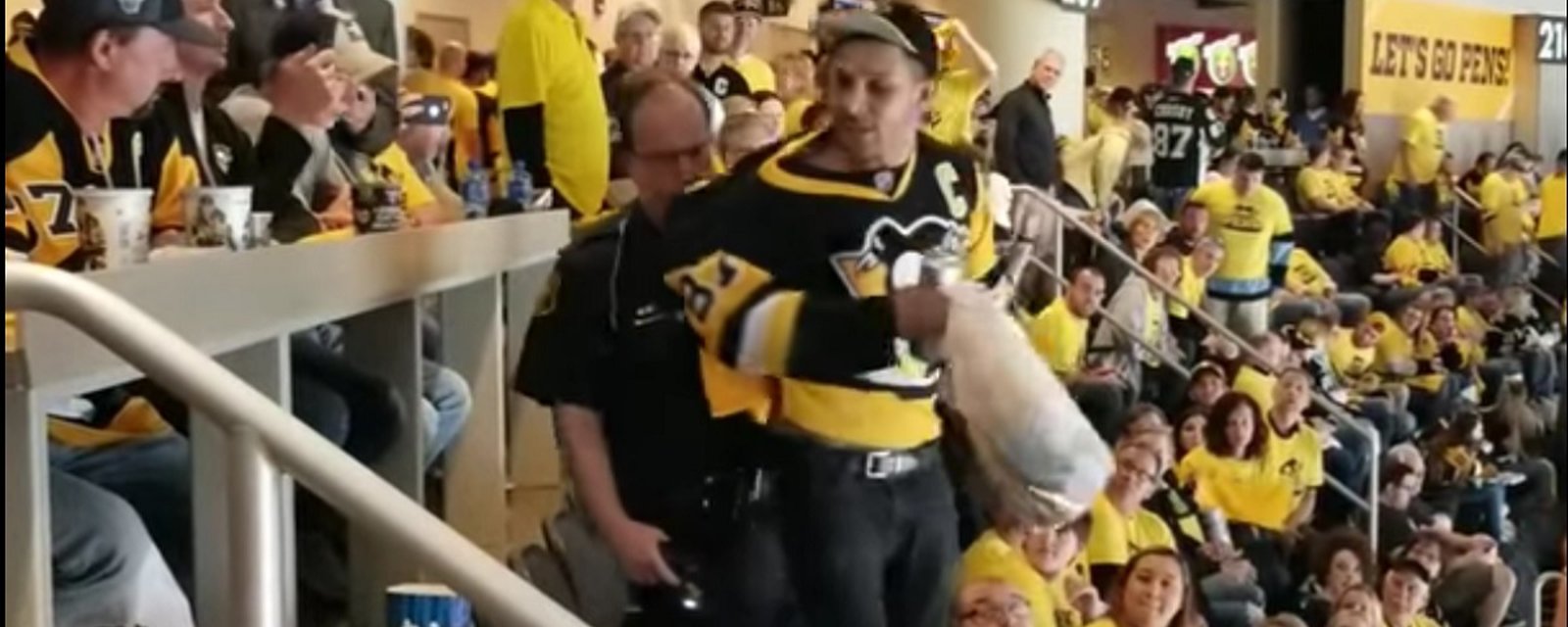 Breaking: Penguins fan gets in security's face, gets tazed at the game!