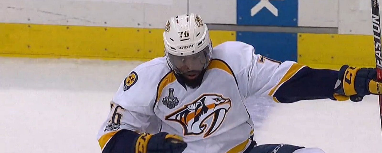 Subban believes he has scored, but after a long review the officials reverse the call!