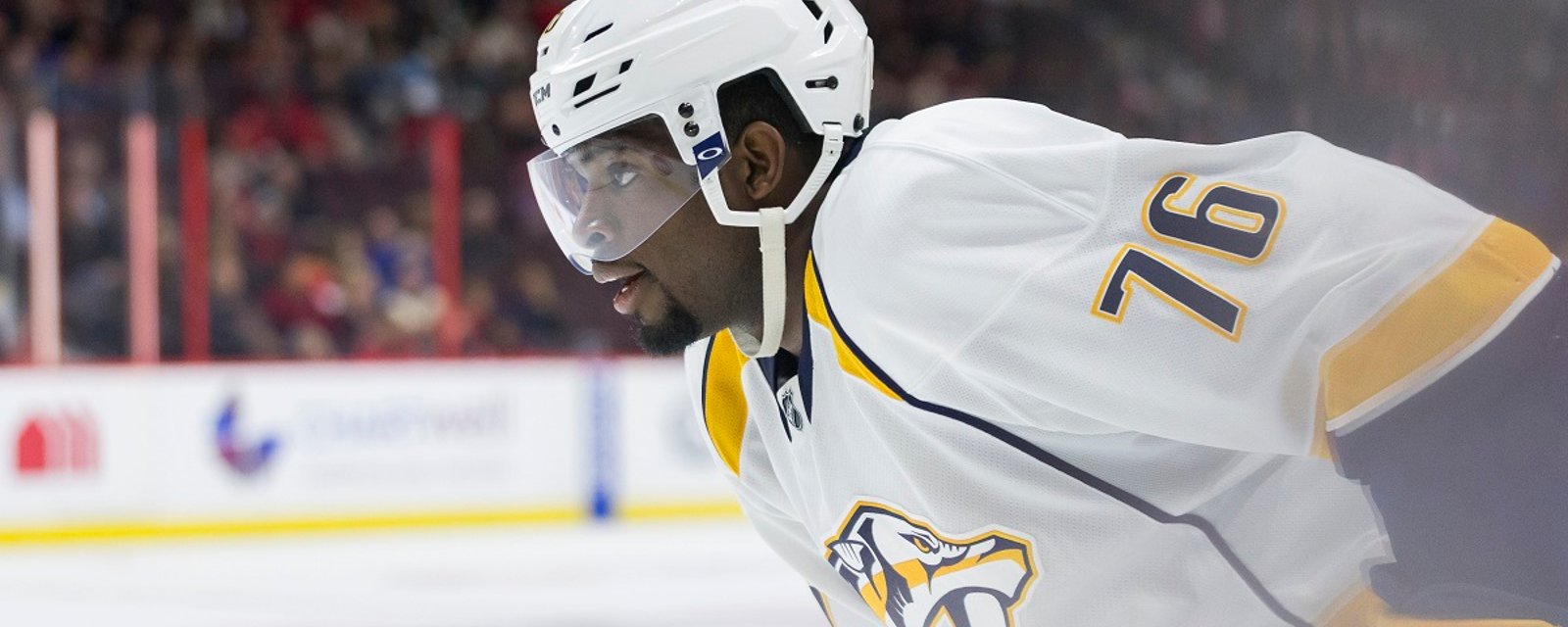 Breaking: P.K. Subban trying to get under the Penguins skin during warmups. 