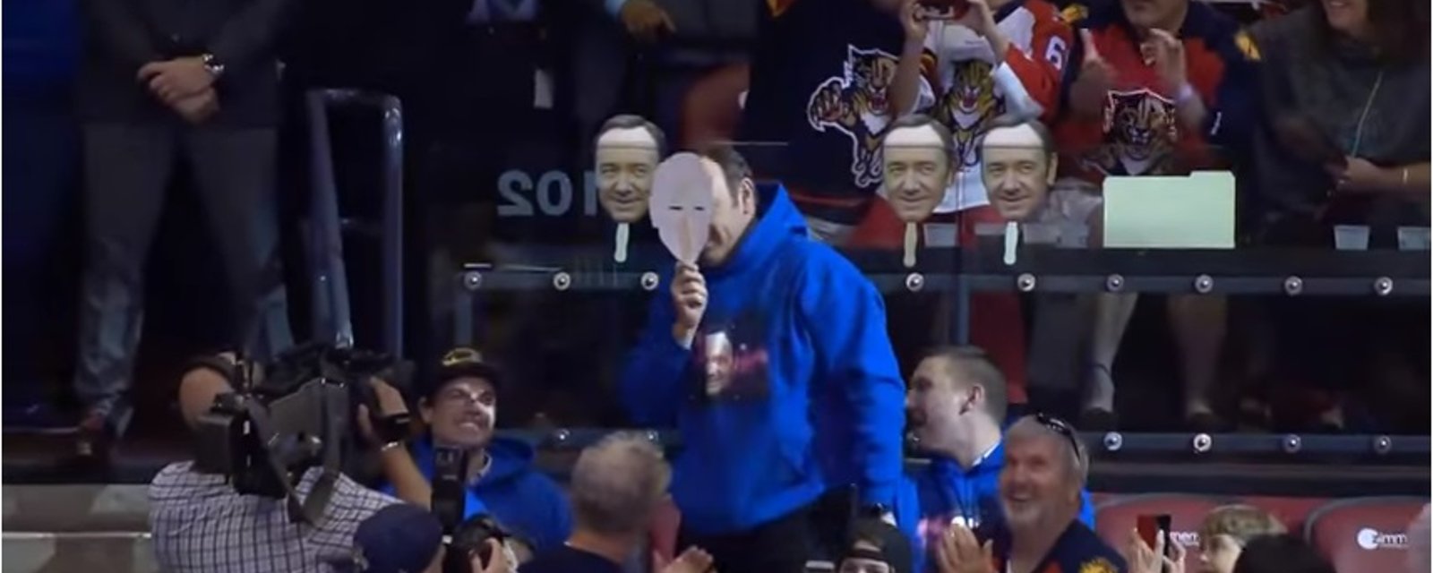 Throwback: Kevin Spacey in the flesh at Panthers game