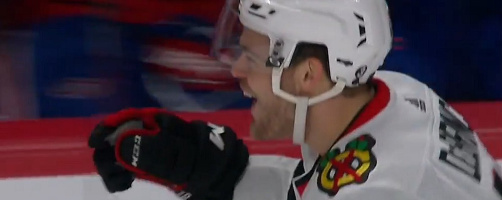 DeBrincat smiles from ear to ear after beating Price for his first career goal.