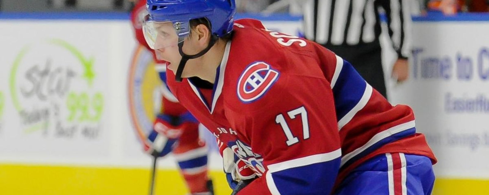 Breaking: Habs' young forward won't return after suffering injury